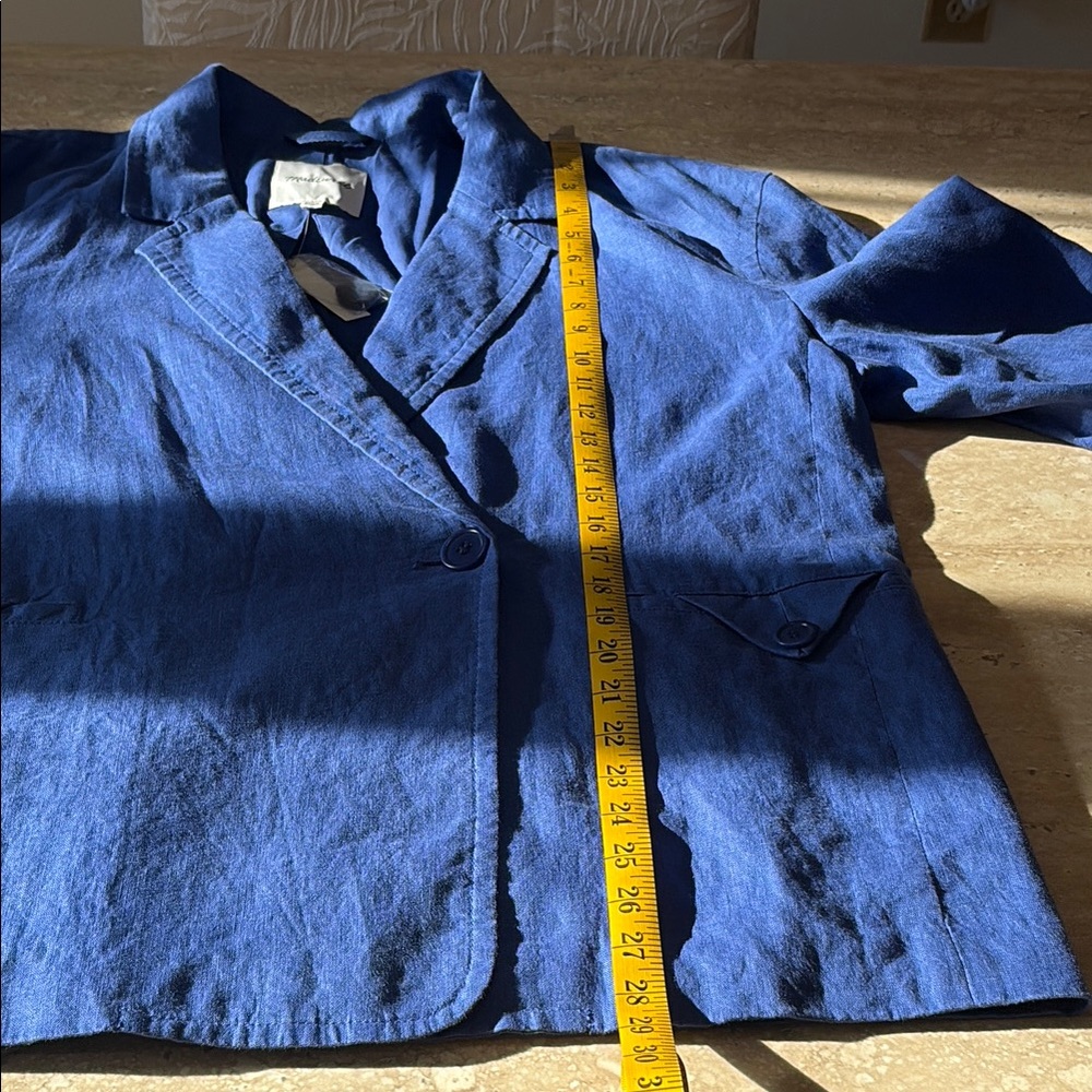 NWT Madewell Blue Blazer Double-Breasted Suit Jacket - Picture 12 of 13